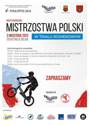 Mistrzostwa Polski w trialu rowerowym oraz Mi?dzynarodowy Puchar Polski - 3 wrze?nia. Regulamin