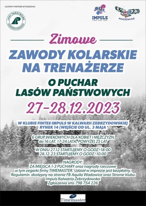 27 i 28 grudnia 2023 - Zimowe Zawody na Trenażerze o Puchar Lasów Państwowych.
