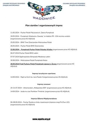 Aktualny plan startów - KS AQUILA Wadowice