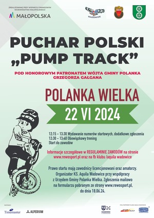 Puchar Polski Pumptrack #3 - Polanka Wielka. Regulamin.